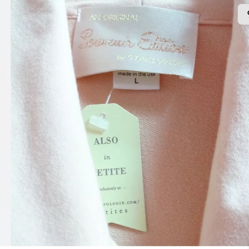 Anthropologie Quilted Moto Jacket Large Ivory SOFT Breathable Zip Front Drapey - Picture 13 of 16